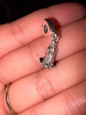 Silver Religious Virgin Mary Dangle Charm